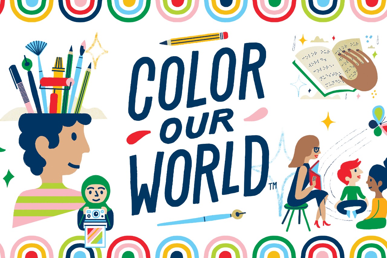Collaborative Summer Library Program logo for Color Our World Summer Reading Program