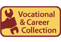 Vocational and Career Collection, powered by EBSCO, database logo of a hand holding a wrench